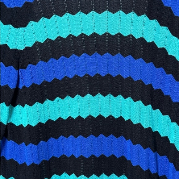 Sag Harbor Zig Zag Pattern Knit Open Front Cardigan Size XL - Picture 4 of 4